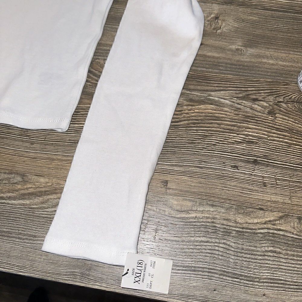 Art Class White Crop Top Long Sleeve Shirt Girls XXL 18. NWT. 3 - Picture 3 of 5